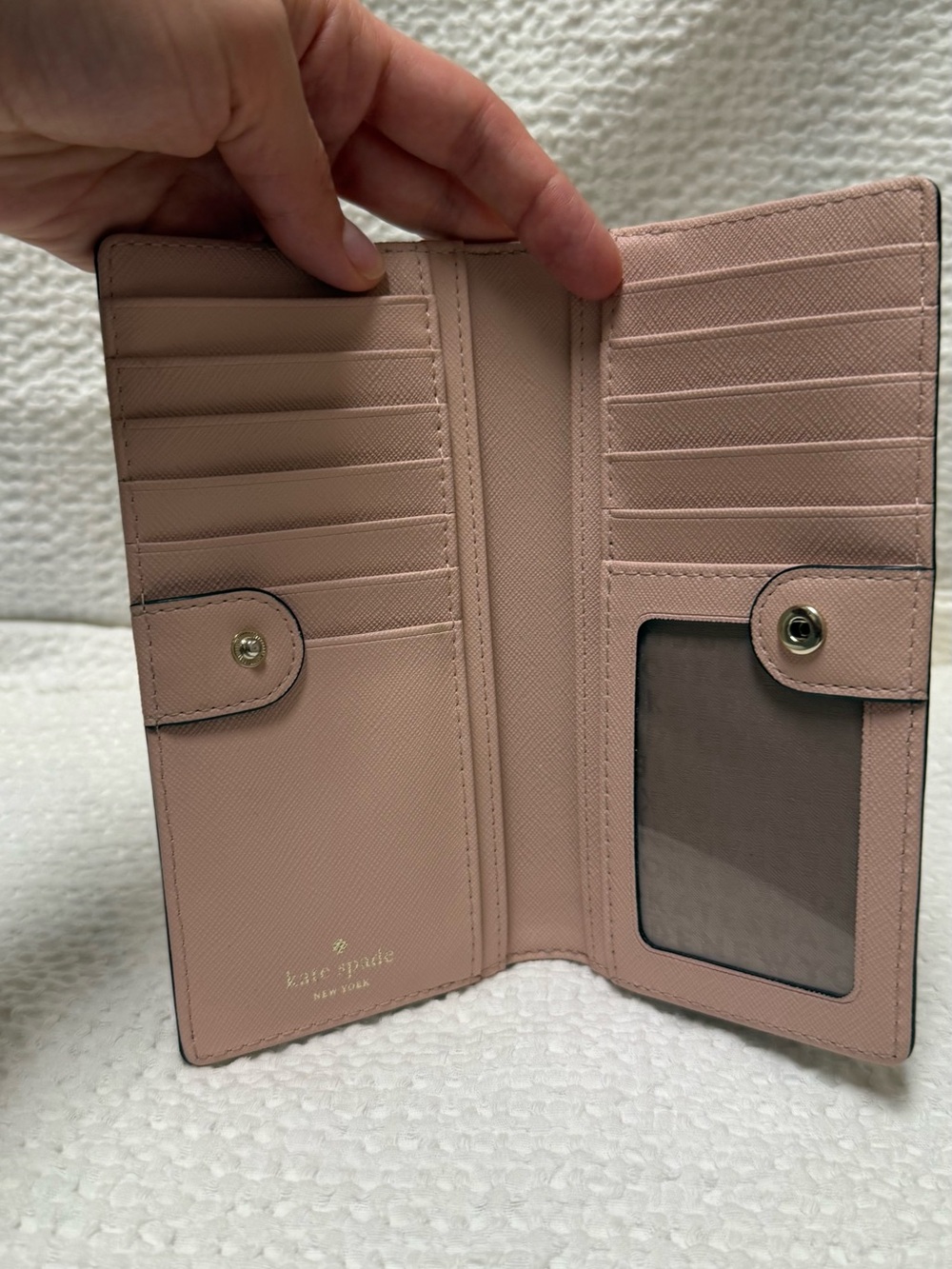 Kate Spade | Blush Pink & Black Tote Bag with Matching Wallet - Picture 9 of 13